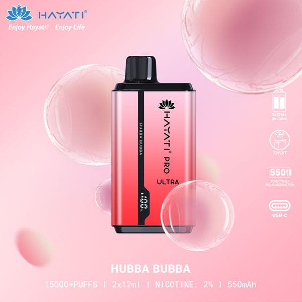 Hayati Pro Ultra 15000 Puffs Hubba Bubba