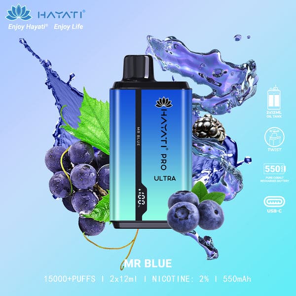 Hayati Pro Ultra 15000 0% Puffs Disposable Vape