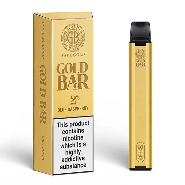 Gold Bar 600 Disposable Vape Pod Puff Device - 20mg